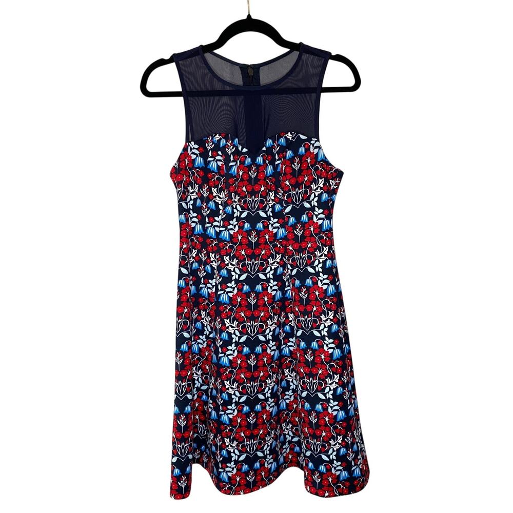 NWT - Guess Floral Sweetheart Neckline Dress - Size 8